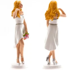 Figura de Boda Mujer con Vestido Corto 16 cm