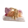 Figura para Tarta Bautizo - Bebé con Peluche Rosa