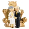 Figura para Tarta Bodas de Oro Pareja Sentada 16,5 cm - Mopec