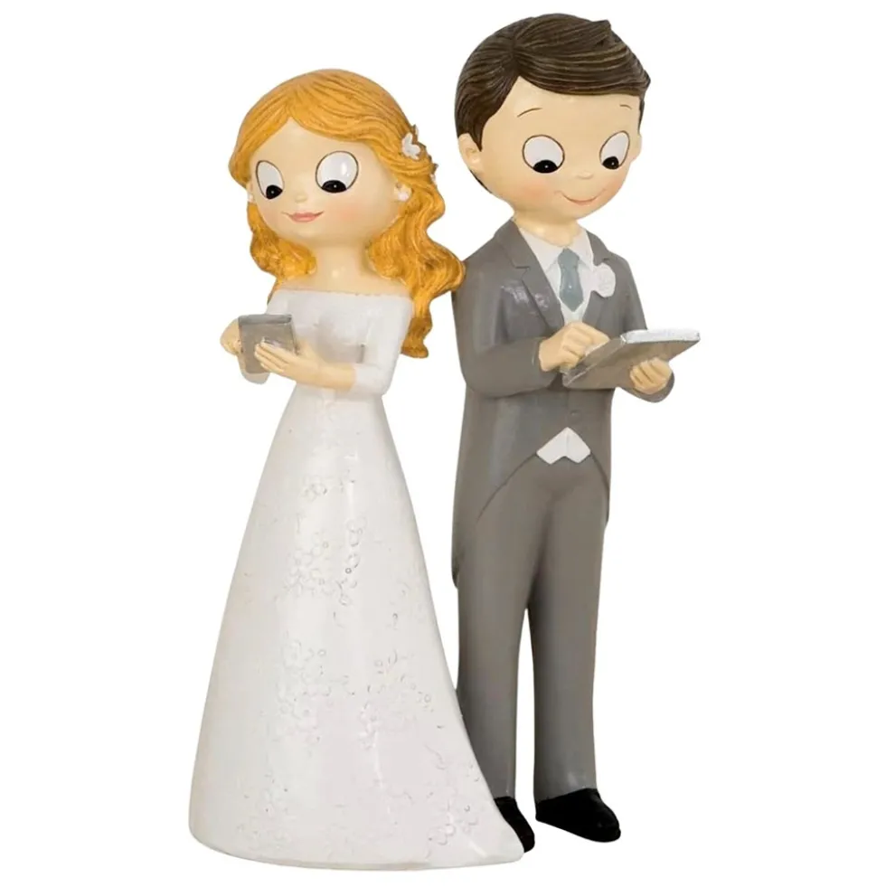 Figura para Tarta de Boda Novio y Novia Tecnológicos 21 cm - Mopec
