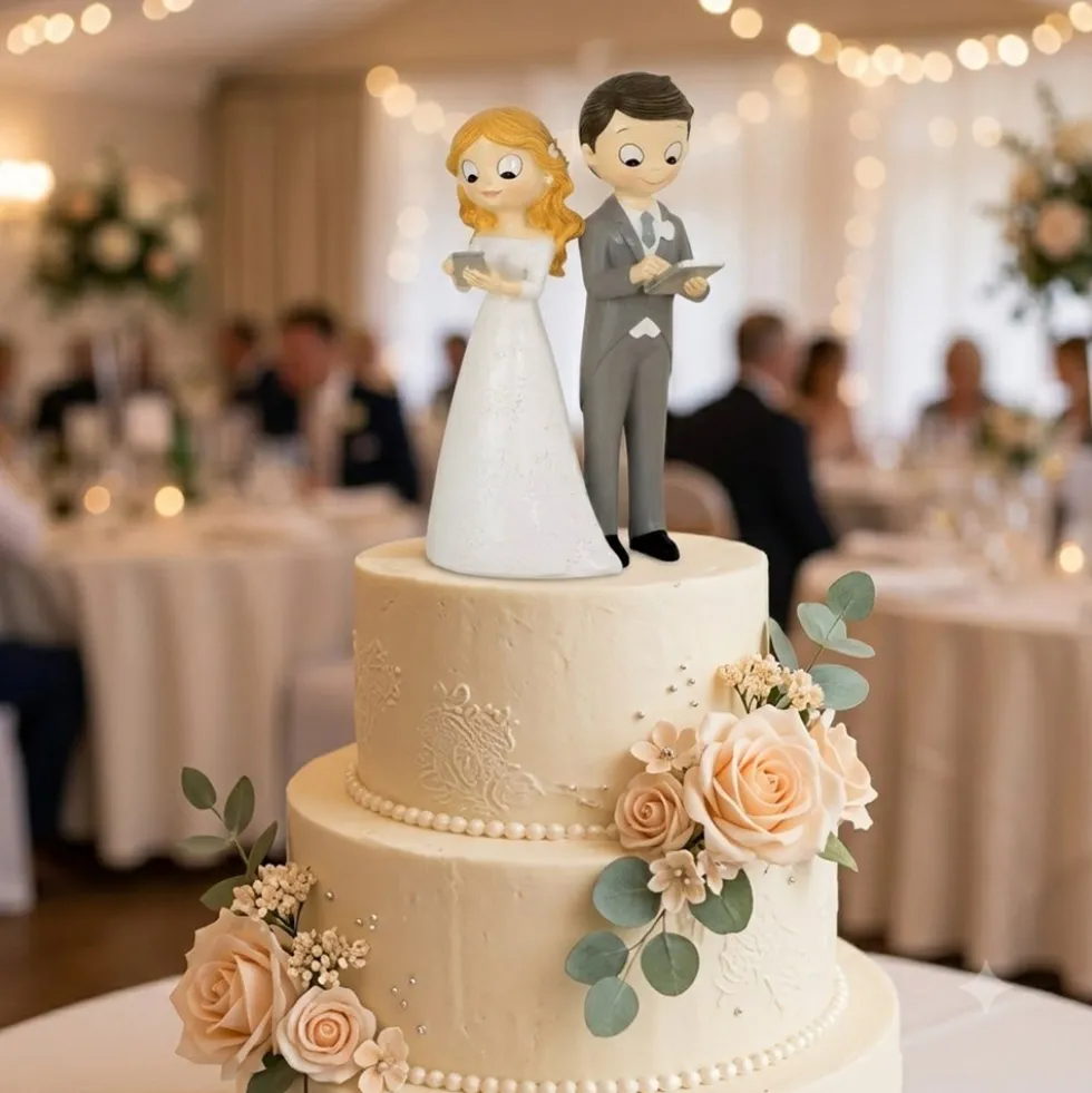 Figura para Tarta de Boda Novio y Novia Tecnológicos 21 cm - Mopec