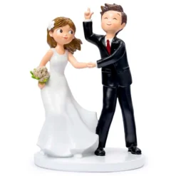 Figura para Tarta de Boda Novio y Novia de Juerga 17 cm