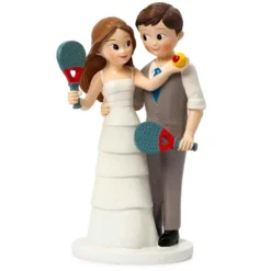 Figura para Tarta de Boda Jugadores de Padel 18,5 cm - Mopec