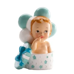Figura para Tarta Niño con Regalo y Globos