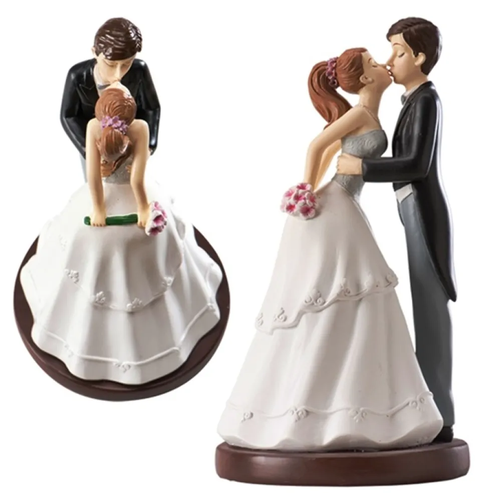 Figura para Tarta Pareja de Boda Beso 15 cm