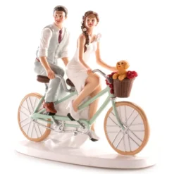 Figura para Tarta Pareja en Bicicleta 21 cm