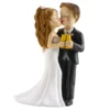 Figura para Tarta Pareja de Boda con Copa y Beso 16 cm