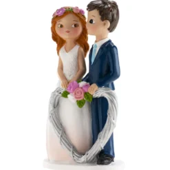 Figura para Tarta Pareja Corazón 16 cm