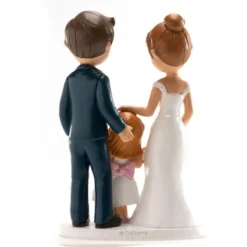 Figura para tarta Pareja de Boda con Niña