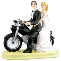 Figura para Tartas Novios Motoristas 14 cm