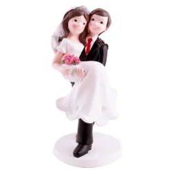 Figura para tartas pareja de novios castaños