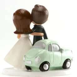 Figura Pareja de Boda con Coche 12 cm