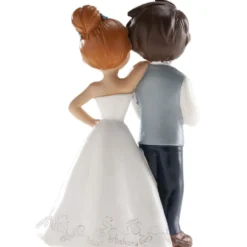 Figura Pareja de Boda con Flor 16 cm