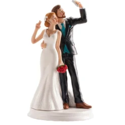 Figura Pareja de Boda Selfie 20 cm