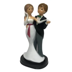 Figura Pareja de Novios Mirándose 22 cm