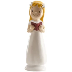 Figura Niña Comunión Biblia 13 cm