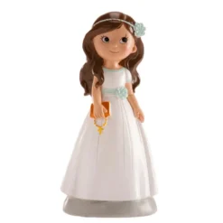 Figura Niña Comunión con Biblia 13 cm