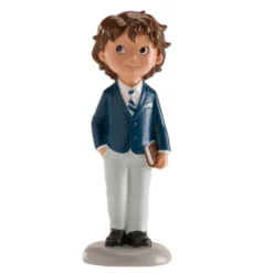 Figura Niño Comunión Traje Azul 13 cm