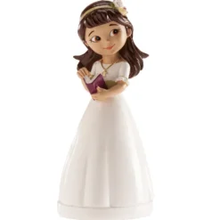 Figura para Tarta Comunión Niña con Libro
