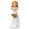 Figura para Tarta de Comunión Niña con Cesto de Flores 15 cm