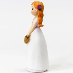 Figura para Tarta de Comunión Niña con Cesto de Flores 15 cm