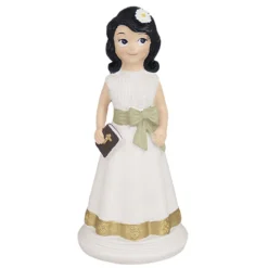 Figura para Tarta Niña Comunión Morena 14 cm