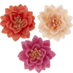 Flor de Loto Oblea 3 Colores 7 cm 15 ud