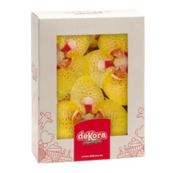 Flores de Oblea Orquídea Amarilla 10 ud - Dekora