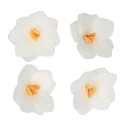 Flores de Papel Comestibles Hortensia Blanca Pequeña 18 ud