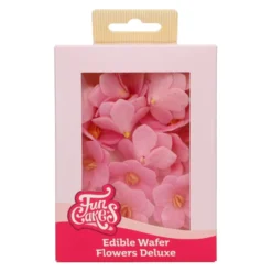 Flores de Papel Comestibles Hortensia Rosa Pequeña 18 ud