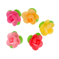 Flores de Papel de Oblea Camelias 5 ud - Funcakes