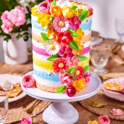Flores de Papel de Oblea Frangipanis y Hojas 15 ud - Funcakes