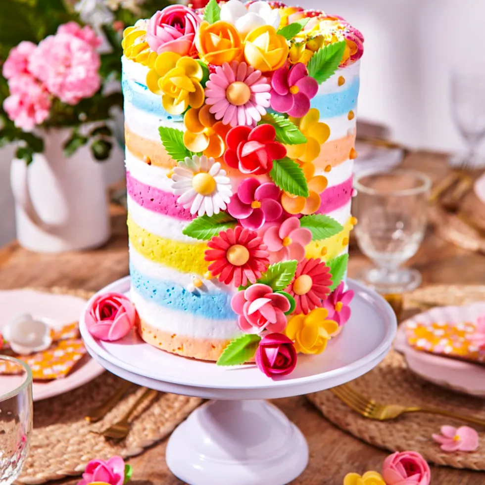 Flores de Papel de Oblea Hojas Verdes 50 ud - Funcakes