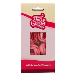 Flores de Papel de Oblea Rosas 6 ud - Funcakes
