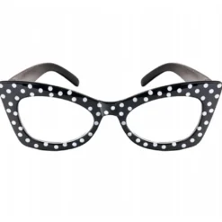 Gafas Negras con Lunares Blancos