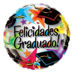 Globo de Foil Felicidades Graduado Estrellas