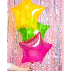Globo Estrella Transparente Verde 48 cm