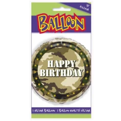 Globo Feliz Cumpleaños Camuflaje Militar