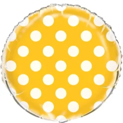 Globo Foil Amarillo con Lunares