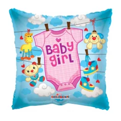 Globo Foil cuadrado Bebé Niña 45 cm