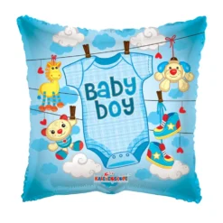 Globo Foil cuadrado Bebé Niño 45 cm