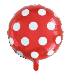 Globo Foil Rojo con Lunares