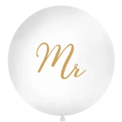 Globo Gigante Blanco Mr 1 m