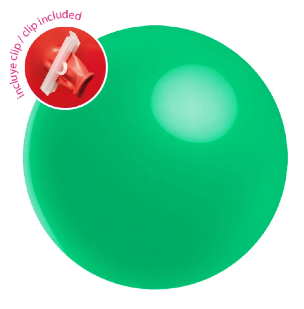 Globo Gigante Verde con Cierre Clip 90cm