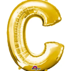 Globo letra C 40 cm dorado