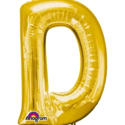 Globo letra D 40 cm dorado