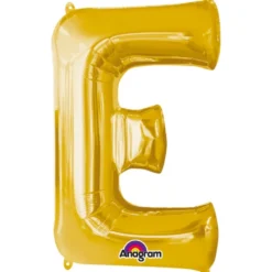 Globo letra E 40 cm dorado