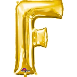 Globo letra F 40 cm dorado