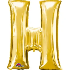 Globo letra H 40 cm dorado