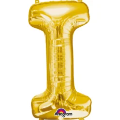 Globo letra I 40 cm dorado